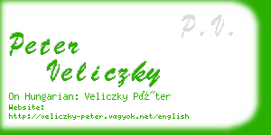 peter veliczky business card